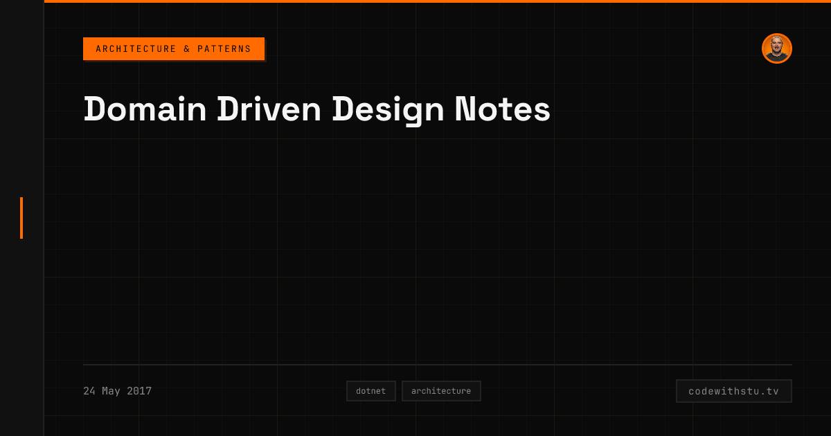 Domain Driven Design Notes | CodeWithStu